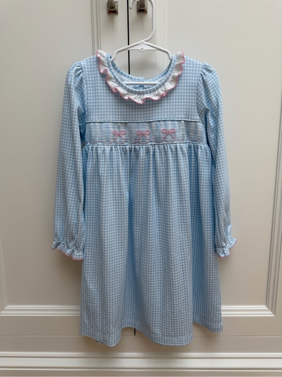 James & Lottie Other - James & Lottie Smocked Gingham Dress Size 5 NWOT 100% Pima Cotton